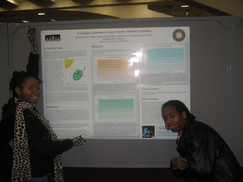 EBAYS students present their findings on air quality around Lake Merritt at the American Geophysical Union (AGU) conference, December 2007
