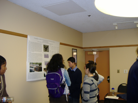 EBAYS students browsing other projects at the BAEER Fair, 2007